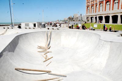 El bowl de la pista tiene casi 3 metros de profundidad.